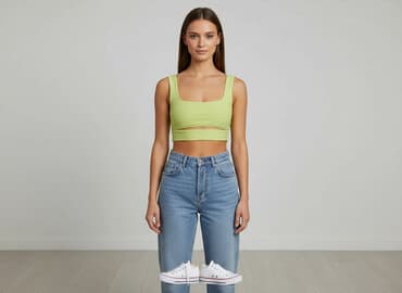 bluzki dla kobiet z dużym biustem: Boohoo, Top damski, rozmiar XS — 7