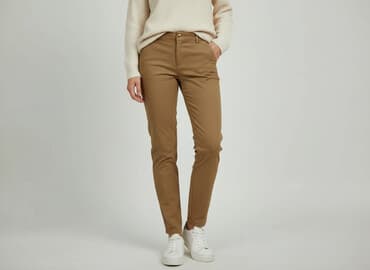 damskie spodnie chinosy: Spodnie materiałowe damskie, rozmiar M — 7