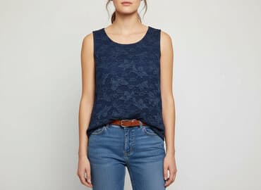 biale bluzki z gipiurą: Bluzka damska, rozmiar S — 6