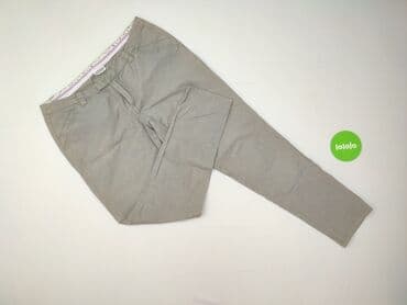 woskowane legginsy z wysokim stanem zara: Street One, Material trousers for women, size L (EU 40) — 2