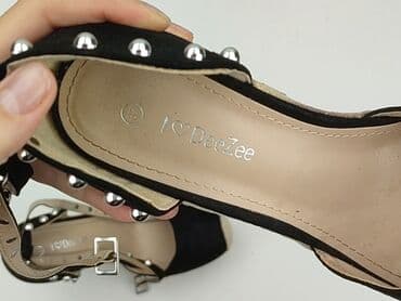 buty na koturnie z futerkiem: Sandały damskie, rozmiar 37 — 7