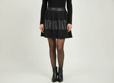 spódnice czarne eko skóra: Spódnica damska, rozmiar S — 1