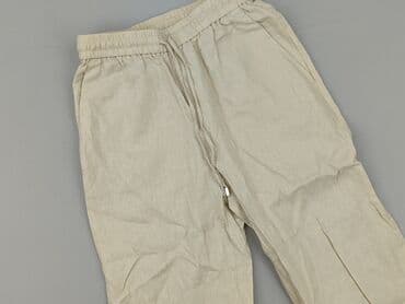 zara spodnie beżowe z wysokim stanem: Zara, Material trousers for women, size XS — 2