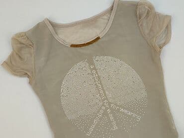 białe bluzki ze zlotym nadrukiem: Bluzka damska, rozmiar S — 1