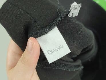 czarne legginsy z wysokim stanem push up: Camaïeu, Legginsy Eleganckie damskie, rozmiar S — 4