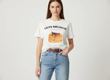 białe t shirty sinsay: Sinsay, T-shirt damski, rozmiar S — 1