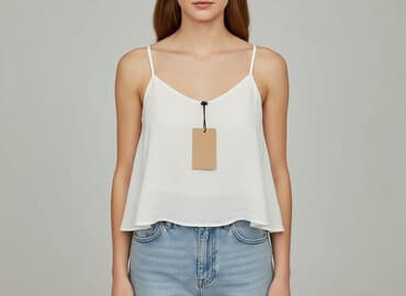 koszulki na ramiączkach plus size: Bershka, Top damski, rozmiar S — 8