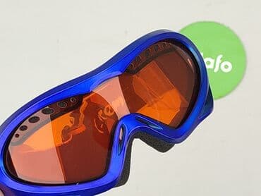 Masks & Glasses: Gogle narciarskie w kolorze niebieskim z pomarańczowymi soczewkami — 4