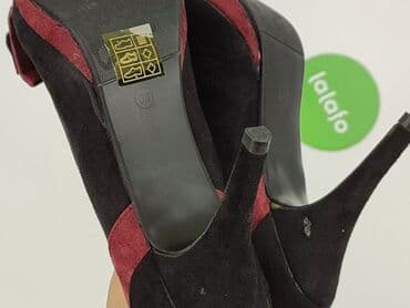 srebrne buty na obcasie ccc: Półbuty damskie, rozmiar 38 — 6