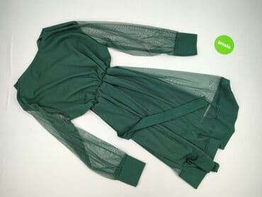 sukienka maxi butelkowa zieleń długi rękaw: Sukienka damska, rozmiar S — 3