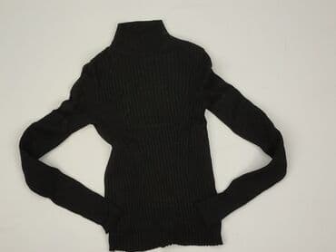 czarne t shirty basic: Bershka, Golf damski, rozmiar S — 1