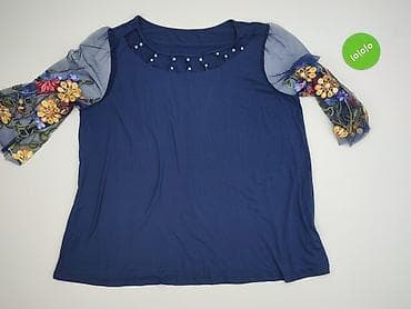 niebieska bluzki: Shein Curve, Bluzka damska, rozmiar 2XL — 2