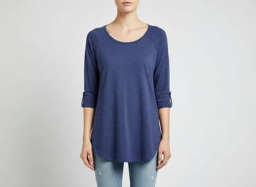 granatowa bluzka na ramiączkach: F&F, Tunika damska, rozmiar XS — 6