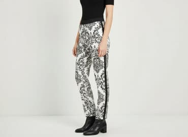 zara spodnie paperbag: Zara, Material trousers for women, size XS — 1