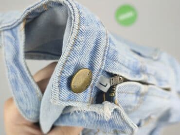 jeansy z wiazanymi nogawkami: Ogrodniczki damskie, rozmiar L — 4