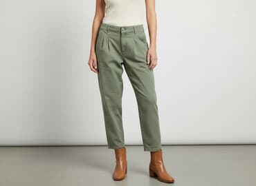 oliwkowe buty: MNG, Spodnie materiałowe damskie, rozmiar L — 6