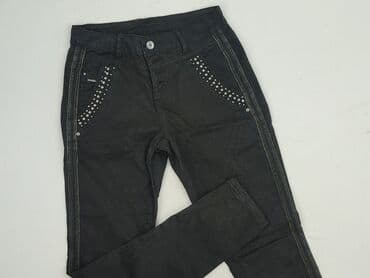 czarne spodnie z białą nitką: Jeansy damskie, rozmiar S — 2