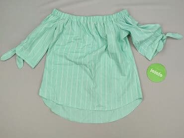 koszulka w paski damska: Peacocks, Bluzka damska, M — 2