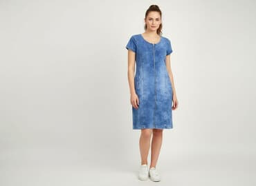 sukienki dżinsowe damskie duże rozmiary: Sukienka damska, rozmiar S — 5