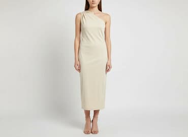 sukienki beżowe midi: Sukienka damska, rozmiar M — 6