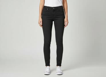 baggy jeans black: Denim, Jeansy damskie, rozmiar S — 5