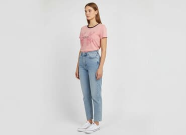 koszulka z żabą cropp: Cropp, T-shirt damski, rozmiar XS — 6