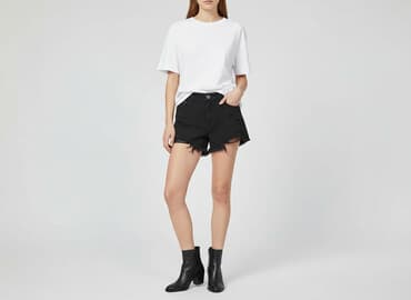 krótkie spodenki damskie jeansowe poszarpane: Szorty damskie, rozmiar L — 6