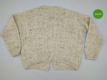 sweter lata 90: Hand Knitted, Kardigan damski, rozmiar 7XL — 3