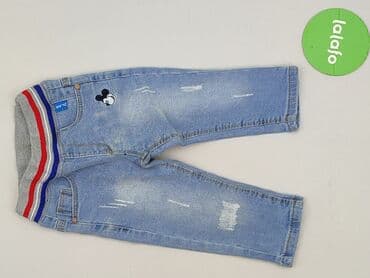 modne jeansy: Denim pants, Disney, 9-12 months, condition - Perfect — 2