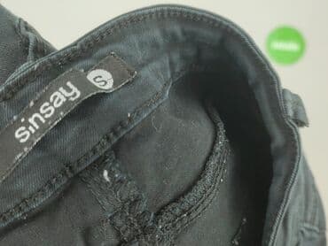 czarne krótkie spodenki sinsay: Jeansy damskie, rozmiar S — 5