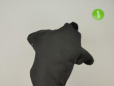 dresy m: Męska kamizelka garniturowa w prążek - Kolor: ciemny grafit/czarny z — 6