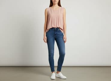 koszulka z tiulem: Vero Moda, Bluzka damska, L — 6