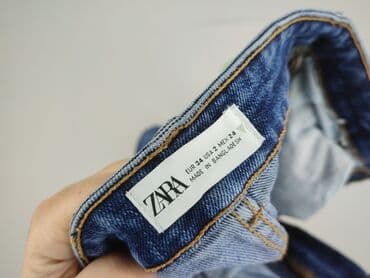 niebieska satynowa sukienka zara: Zara, Jeansy damskie, rozmiar XS — 4
