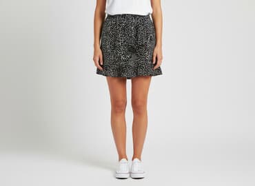 spódnice czarne w białe groszki: Спідниця жіноча, розмір S — 1