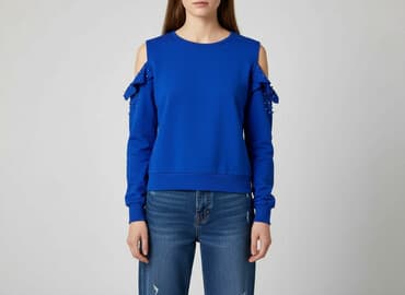 bluza z frędzlami o'la voga: Bluza damska
, rozmiar S — 6