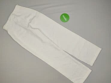 biale szerokie jeansy: Boohoo, Spodnie materiałowe damskie, rozmiar S — 4