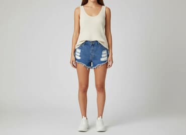 shein spodenki jeansowe damskie: Shein, Szorty damskie, rozmiar M — 7