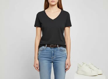 koszulki z krótkim rękawem damskie: T-shirt damski, rozmiar S — 1