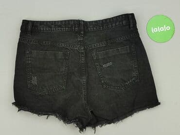 czarne krótkie spodenki z dziurami: Boohoo, Szorty damskie, rozmiar M — 11