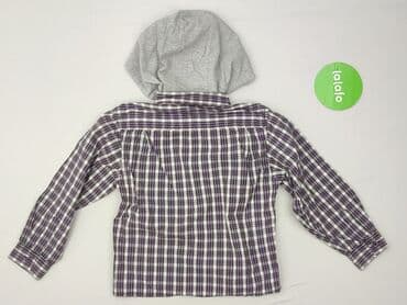 marynarka i koszulka: Shirt 5-6 years, condition - Perfect, pattern - Cell, color - Blue — 3