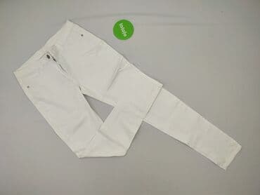 biale szerokie jeansy: F&F, Jeansy damskie, rozmiar M — 2