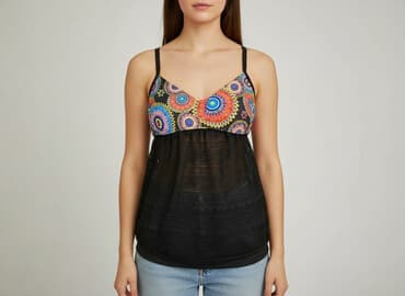 stroje kąpielowe dwuczęściowe wysokie majtki: Bluzka damska, rozmiar S — 5