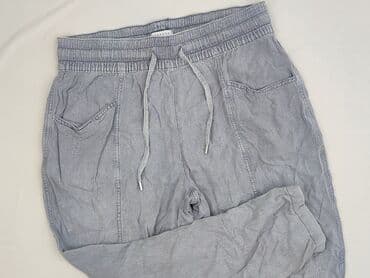 joggery lniane damskie: Papaya, Spodnie materiałowe damskie, rozmiar XL — 1