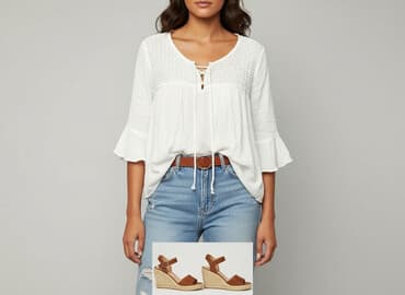 obcisla biale bluzki: FB Sister, Bluzka damska, rozmiar M — 7