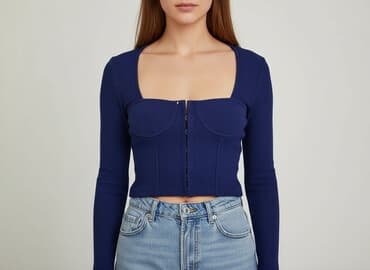 bluzki dla kobiet z dużym biustem: Top damski, rozmiar S — 6