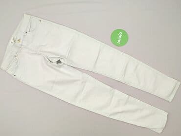 biale klapki a'la hermes: H&M, Jeans for women, size S — 2