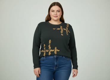 sweter panterka: Sweter damski, rozmiar 4XL — 6