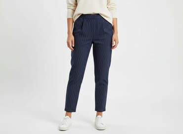 stradivarius spodnie w paski: Spodnie materiałowe damskie, rozmiar L — 6