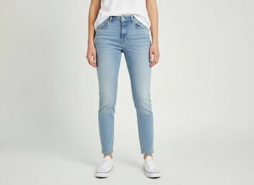 jasne damskie jeansy: H&M, Jeansy damskie, rozmiar S — 7