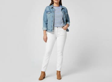 białe damskie jeansy: Esmara, Jeansy damskie, rozmiar XL — 7